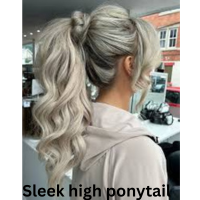 Sleek high ponytail